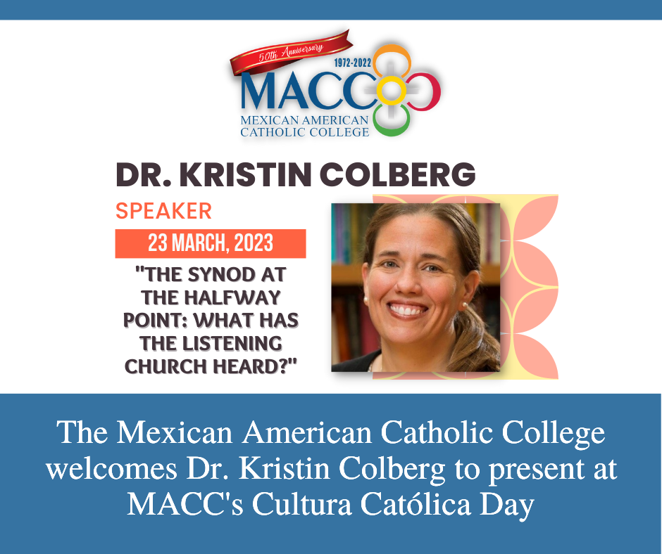 Dr. Kristin Colbert Speaker on The Synod at the Halfway Point
